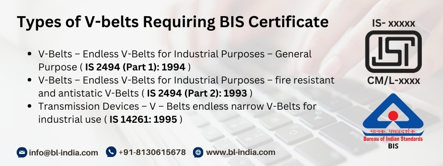 Get BIS Certification for V-belts